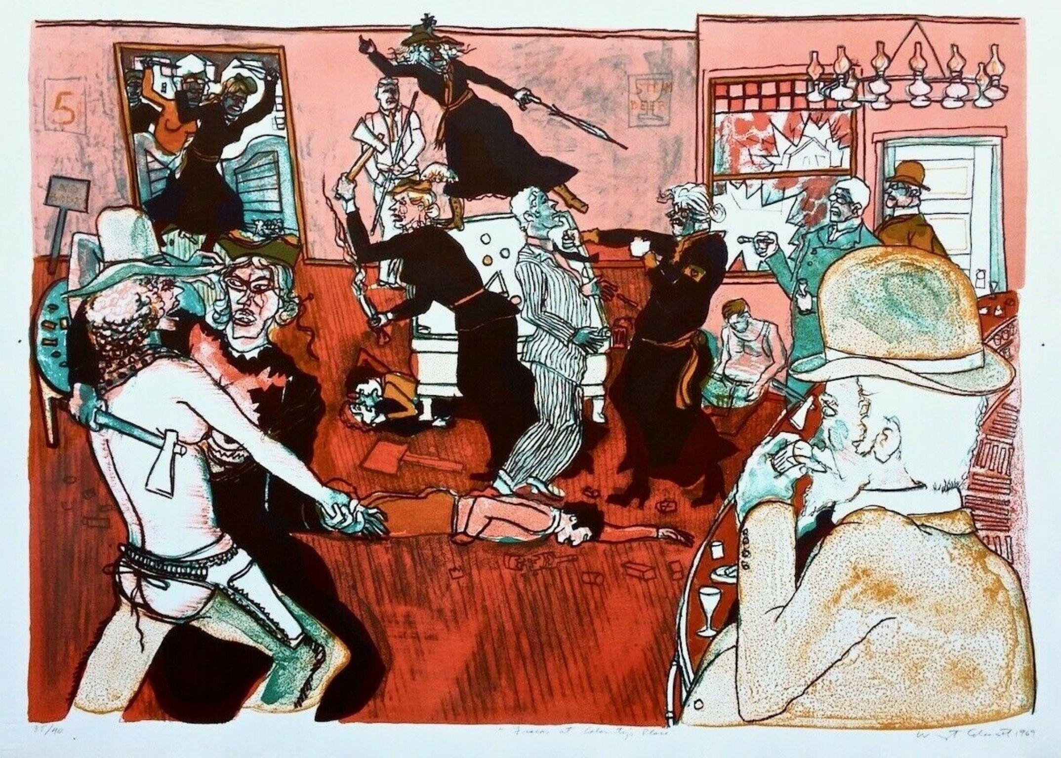 WARREN COLESCOTT (1921-2018) An American artist best known for his satirical Etchings. Working in that area which he calls that black zone between tragedy and high comedy, where with a little pull or push one way or the other you can transmute