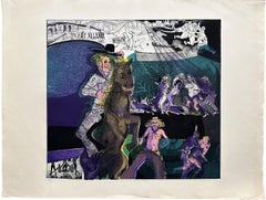 George le cheval merveilleux  Lithographie en édition limitée signée 1970 
