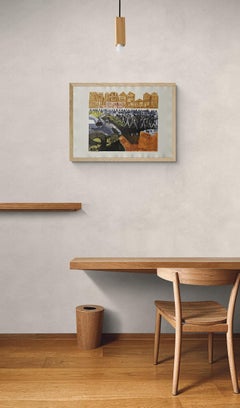 Par la fenêtre de mon jardin, 1969 Gravure à l'eau-forte signée, édition limitée