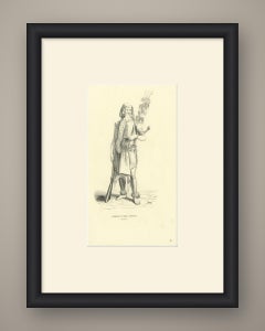 Guerriero di Timor, Amfoang, stampa di un costume tradizionale di Wahlen, 1843-1844