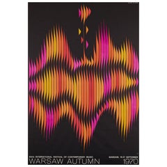 Affiche polonaise B1 du Festival de musique de Varsovie, Hubert Hilscher, automne 1970