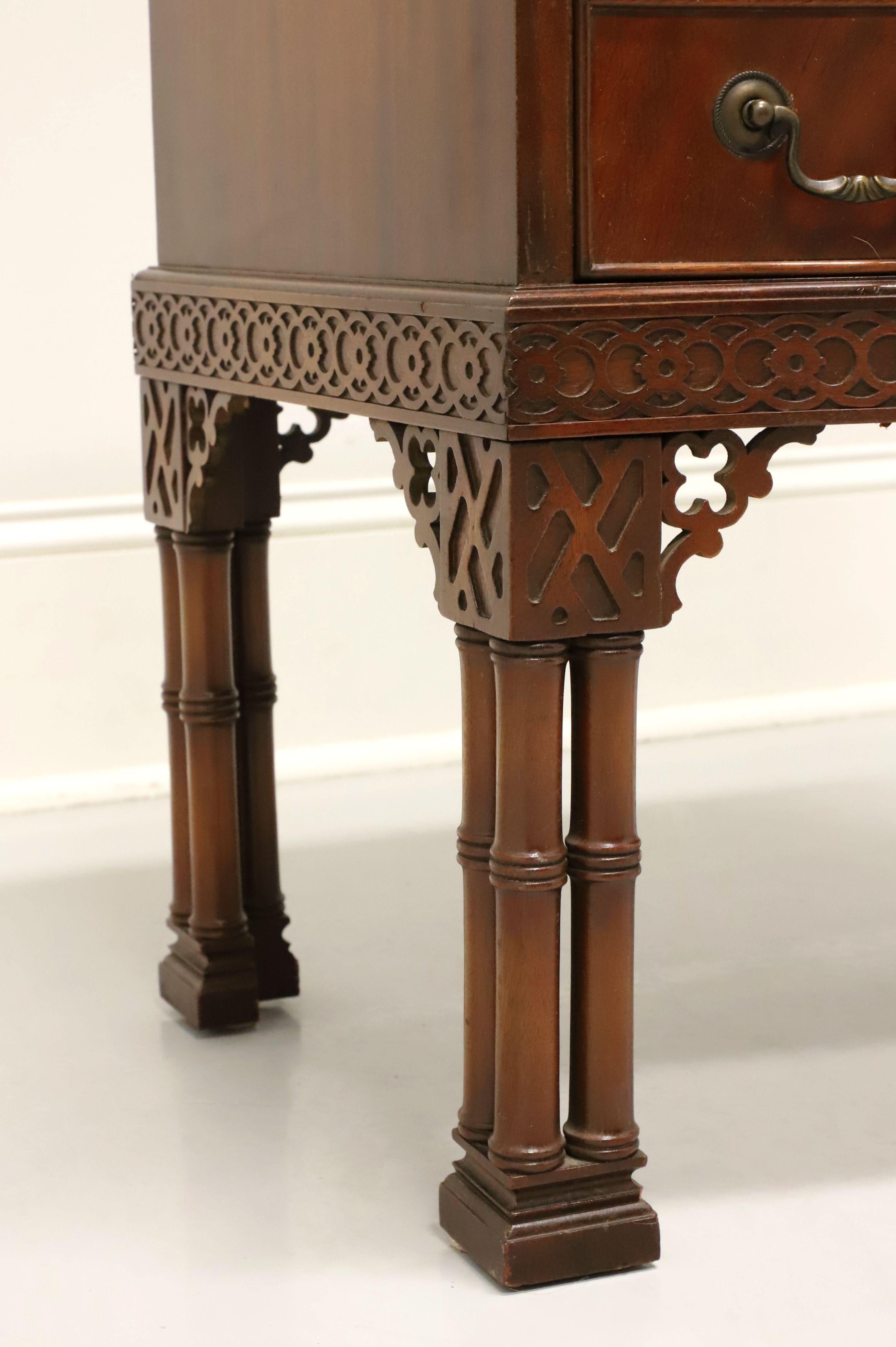 WARSAW MFG Mahogany Chinese Chippendale Nightstands / Bedside Chests - Pair 2