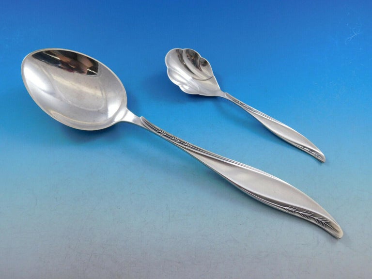 Warsaw Poland 800 Silver Flatware Set Service Polish Pine Spray design