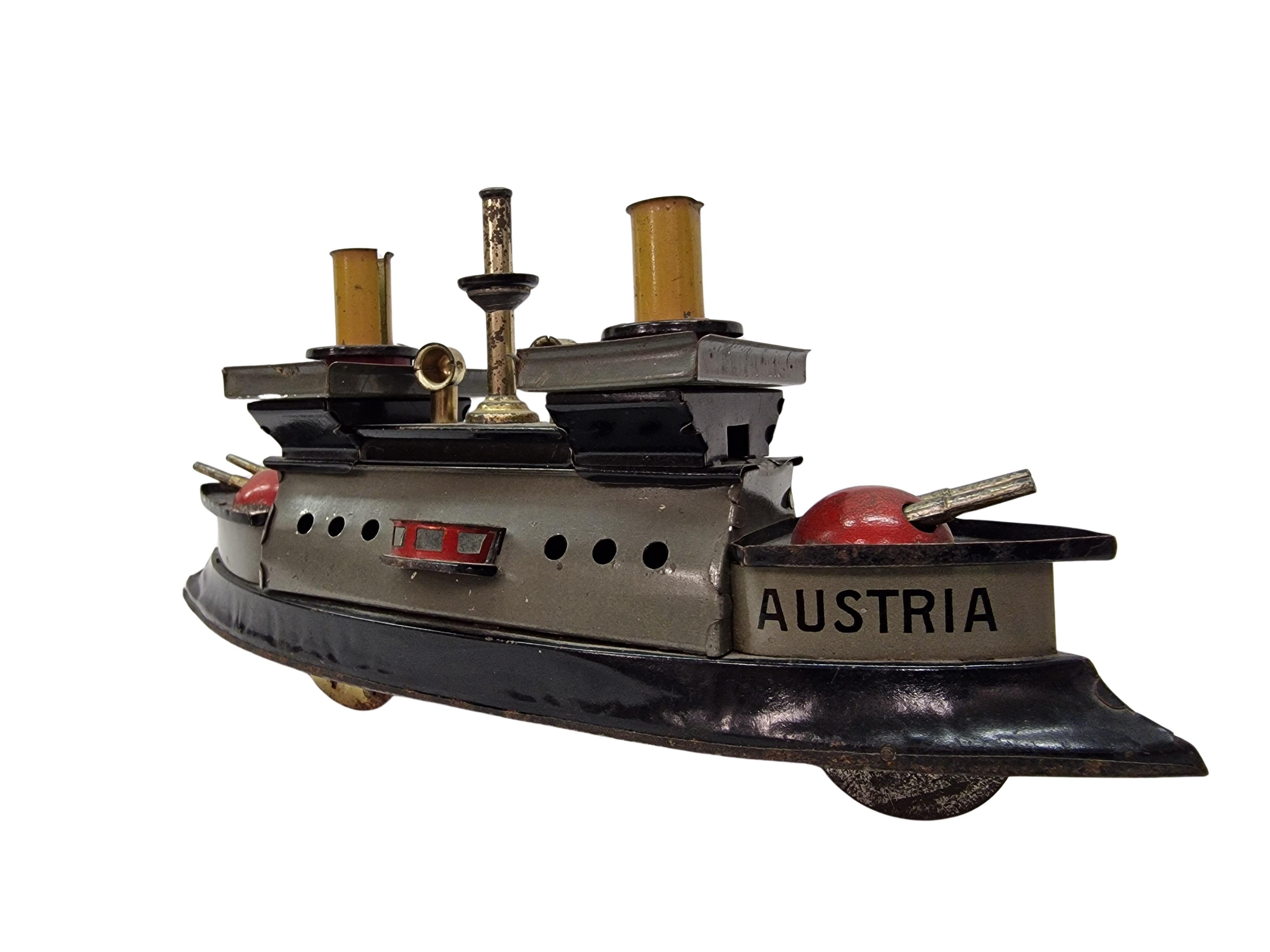 Buque de guerra, maqueta, juguete, armas, armadura, arma náutica de colección, años 30, Austria en venta 3