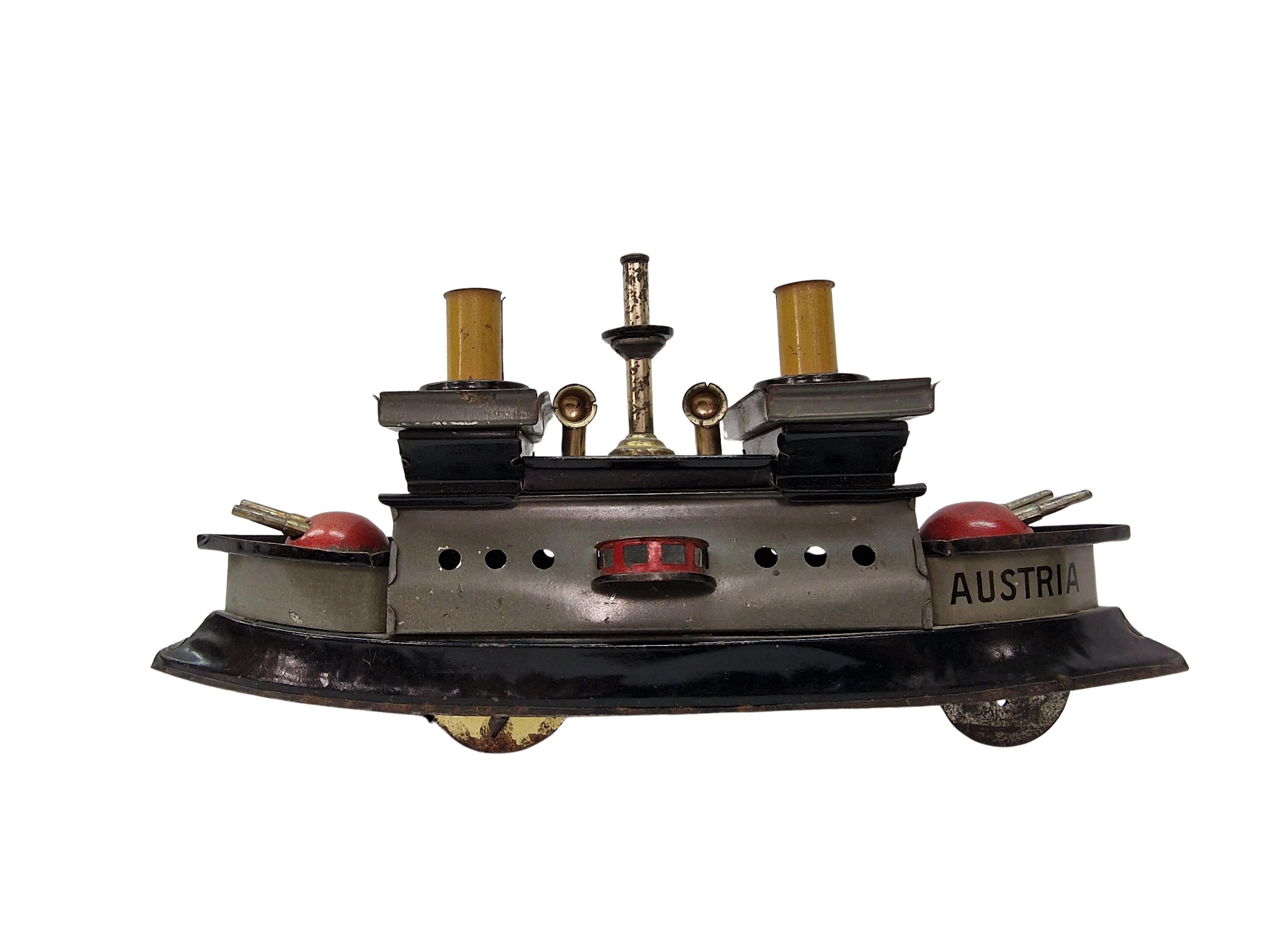Buque de guerra, maqueta, juguete, armas, armadura, arma náutica de colección, años 30, Austria en venta 4