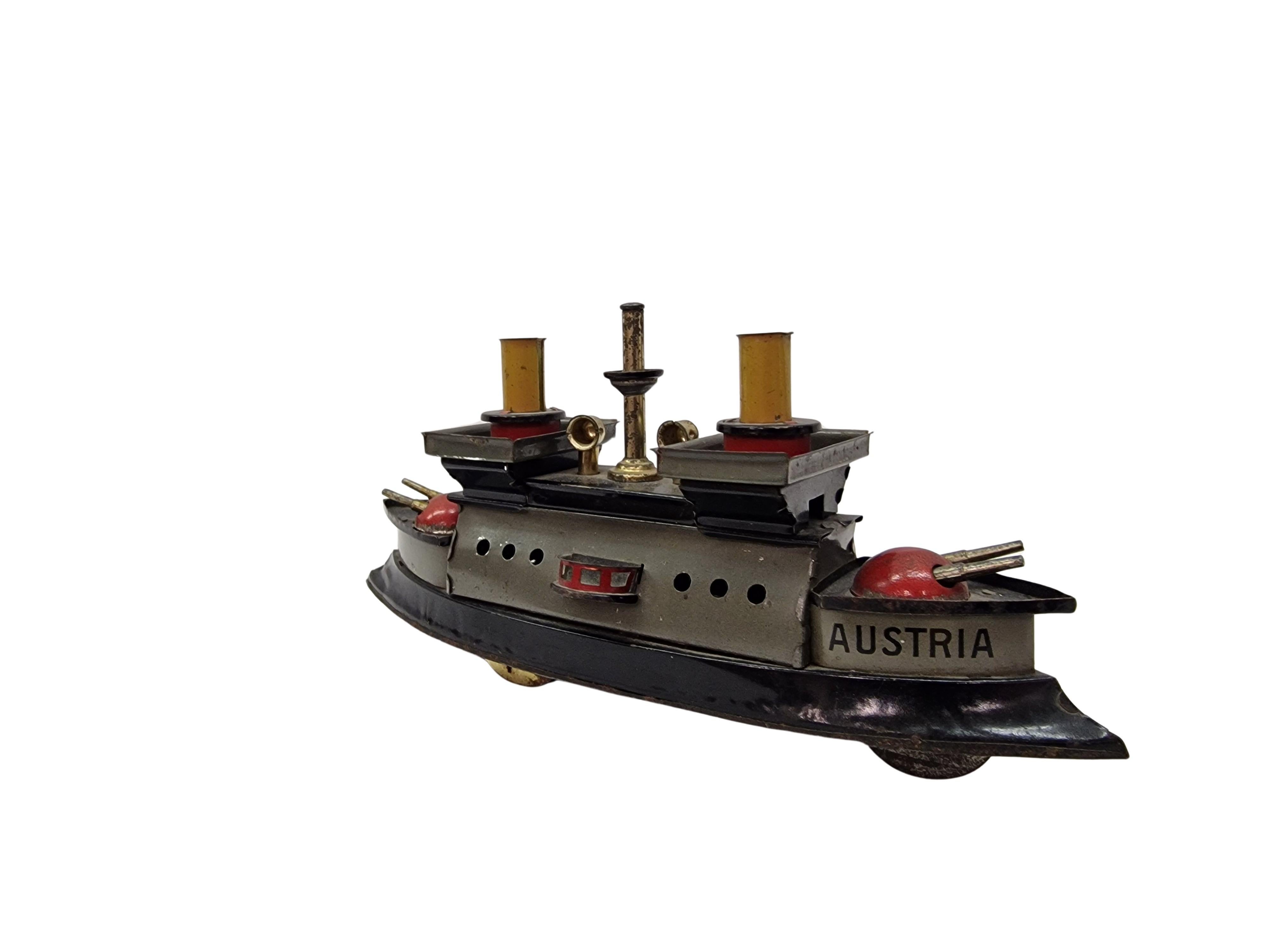 Buque de guerra, maqueta, juguete, armas, armadura, arma náutica de colección, años 30, Austria Austríaco en venta