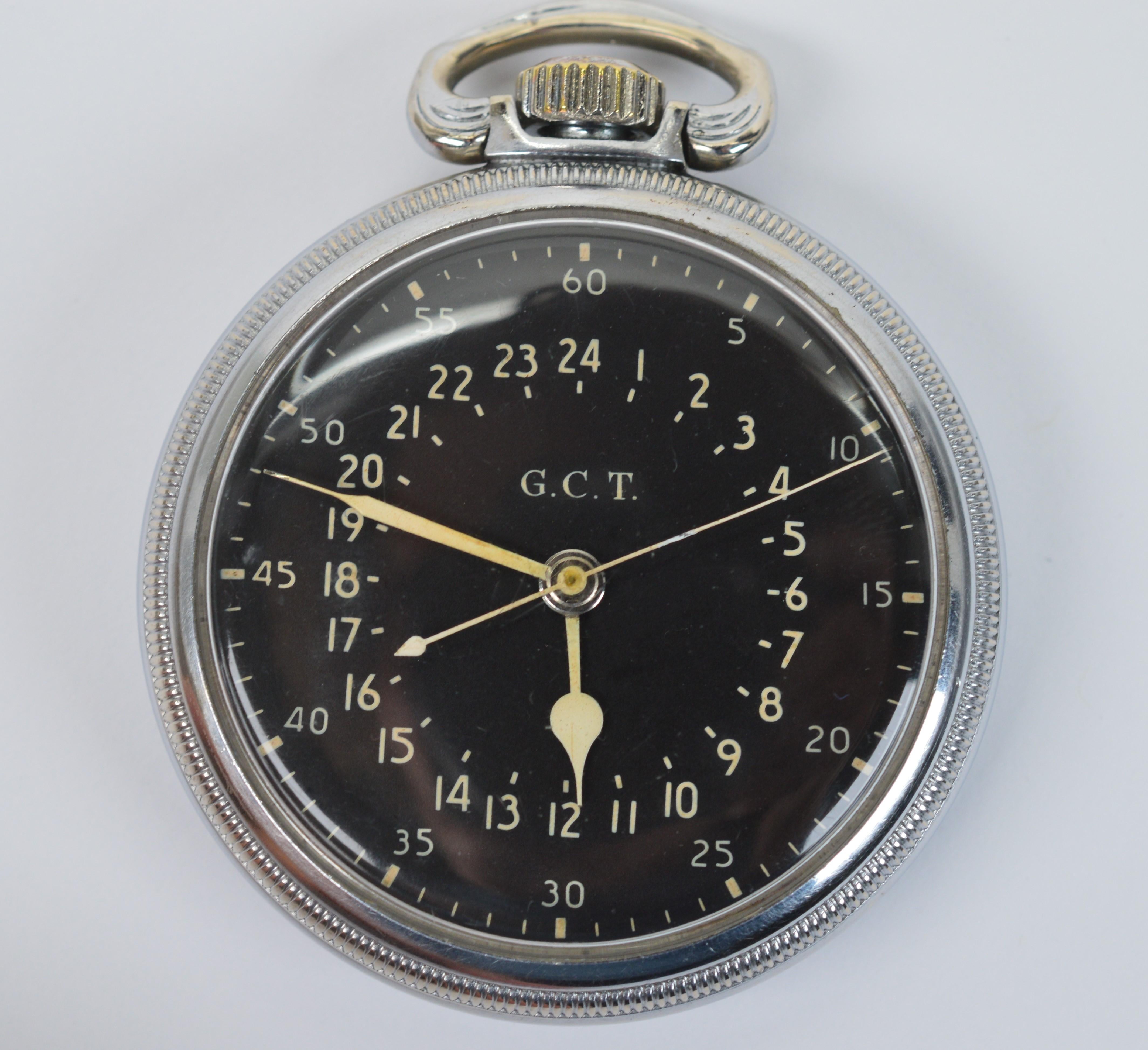 Men's Wartime Era Hamilton Railroad Grade US Military Steel Pocket Watch For Sale