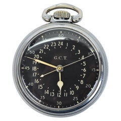 Used Wartime Era Hamilton Railroad Grade US Military Steel Pocket Watch