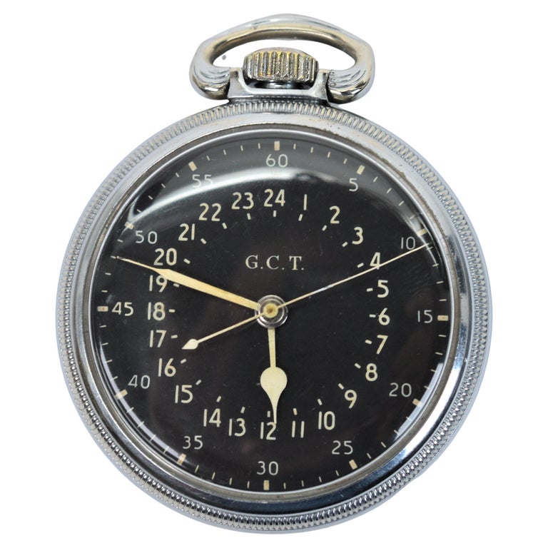 Wartime Era Hamilton Railroad Grade US Military Steel Pocket Watch For