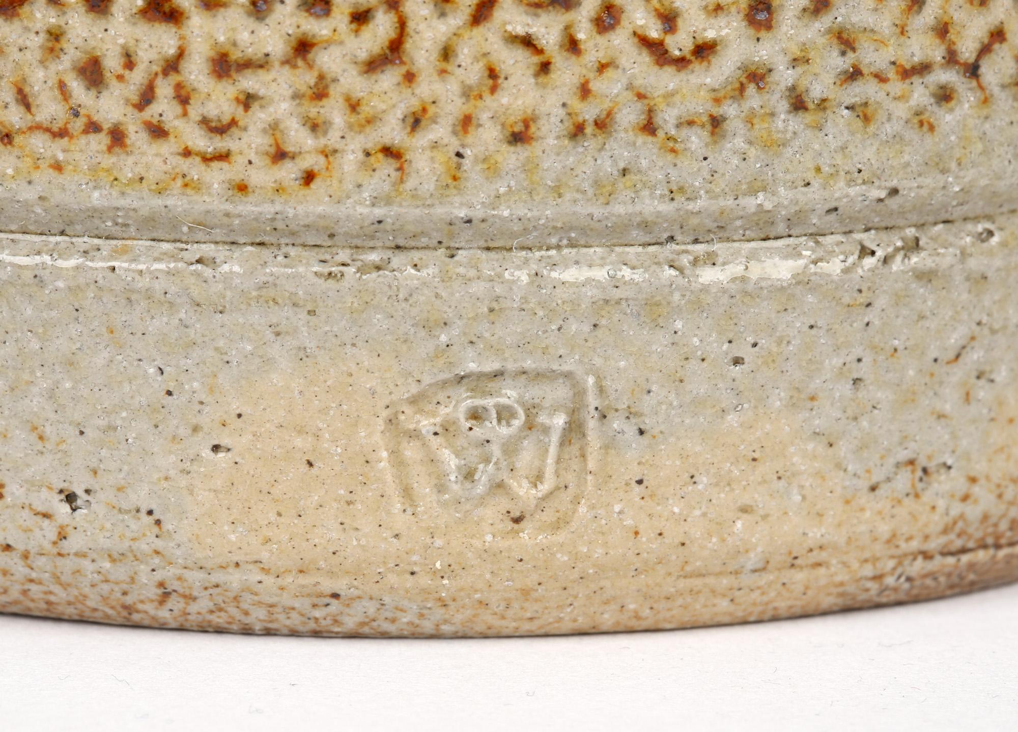 Grès porcellanato Vaso a bottiglia Warwick Parker English Salt Glazed Studio Pottery in vendita