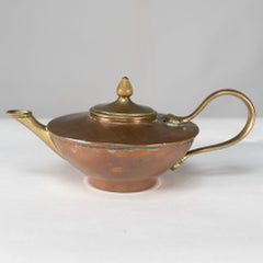 WAS Benson. A good quality small Arts & Crafts copper and brass teapot