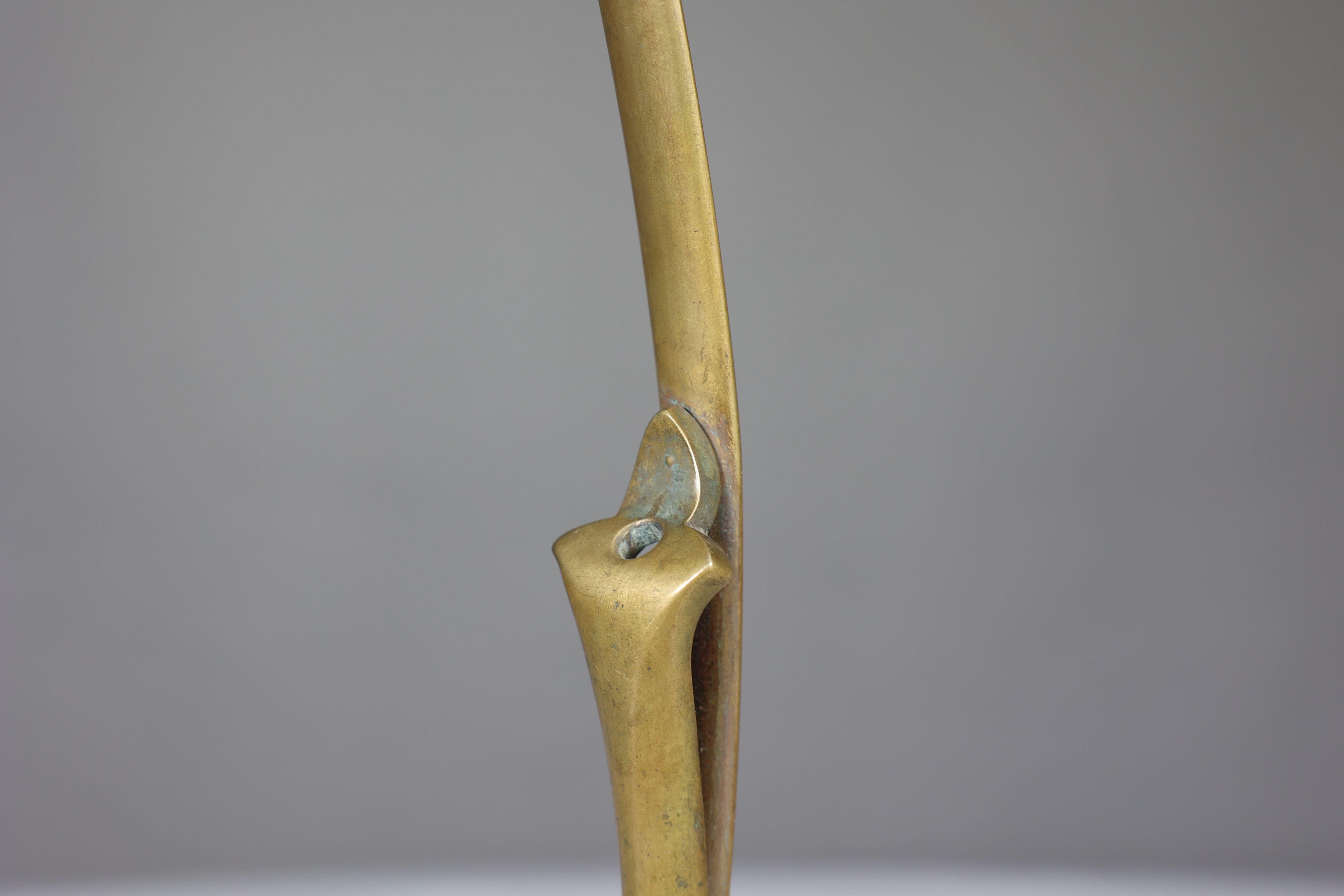 WAS Benson. Paire de lampes de table de style Swan en laiton Arts and Crafts en vente 12