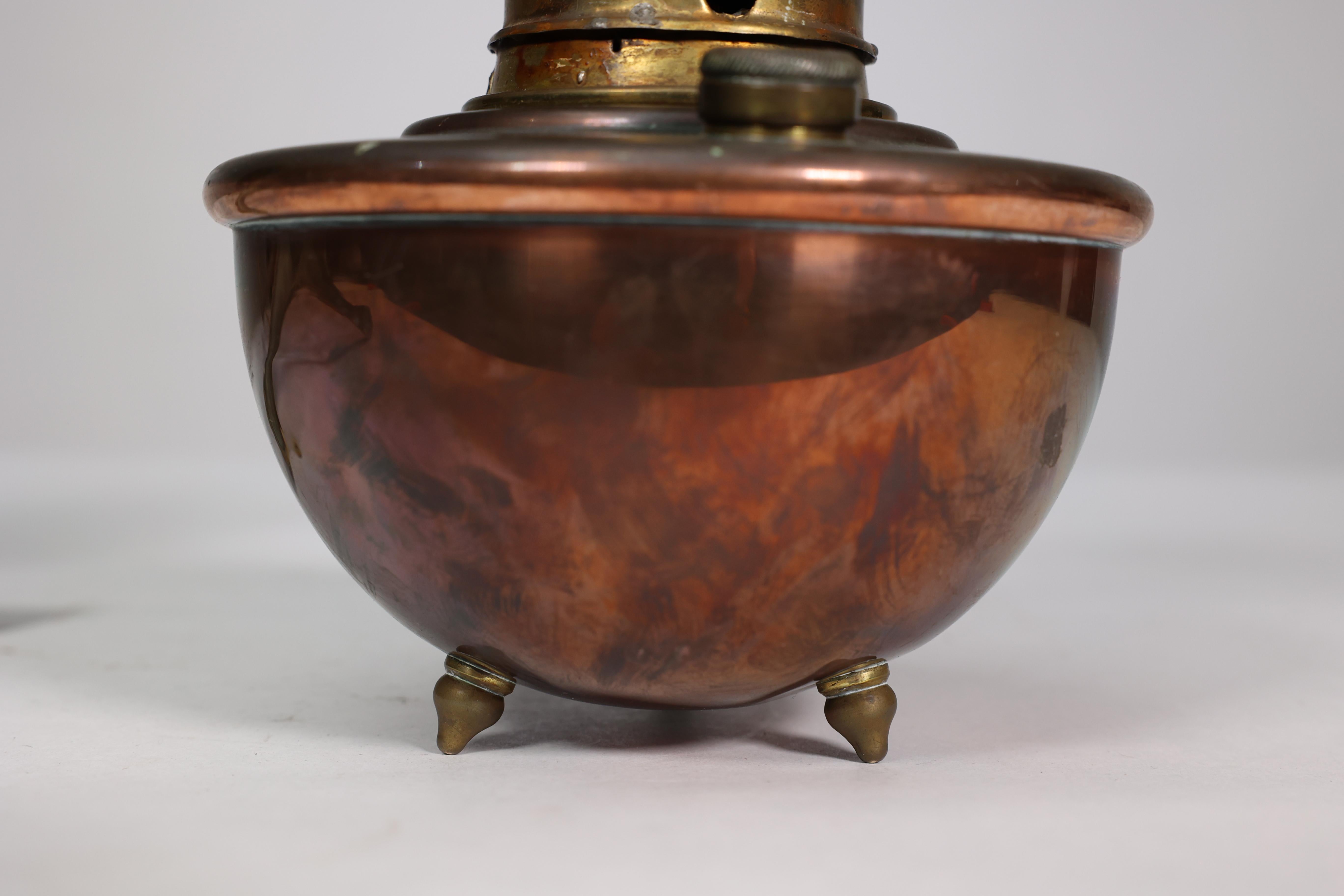 WAS Benson. An Arts and Crafts copper and brass oil lamp. For Sale 5