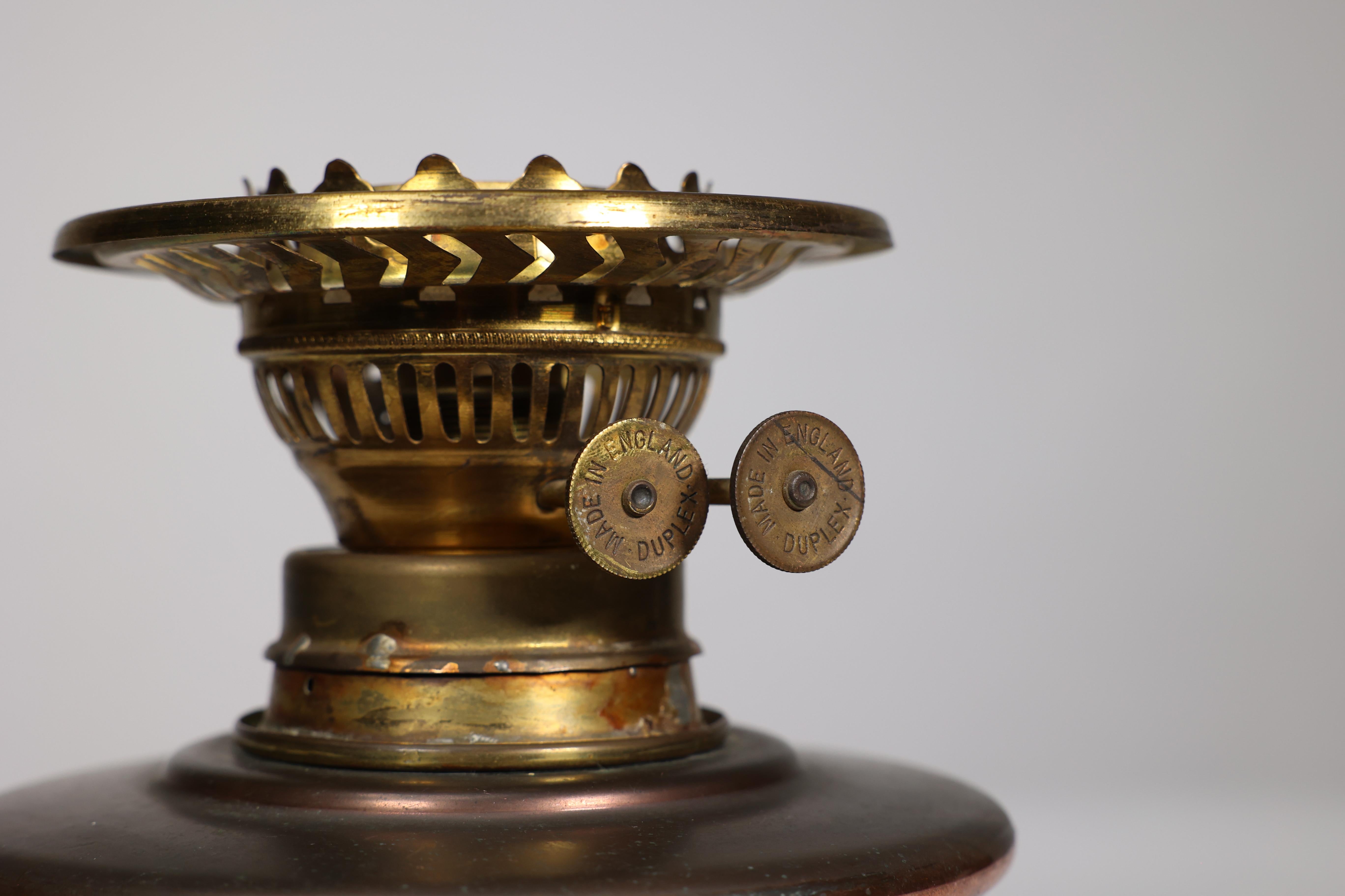 WAS Benson. An Arts and Crafts copper and brass oil lamp. For Sale 4