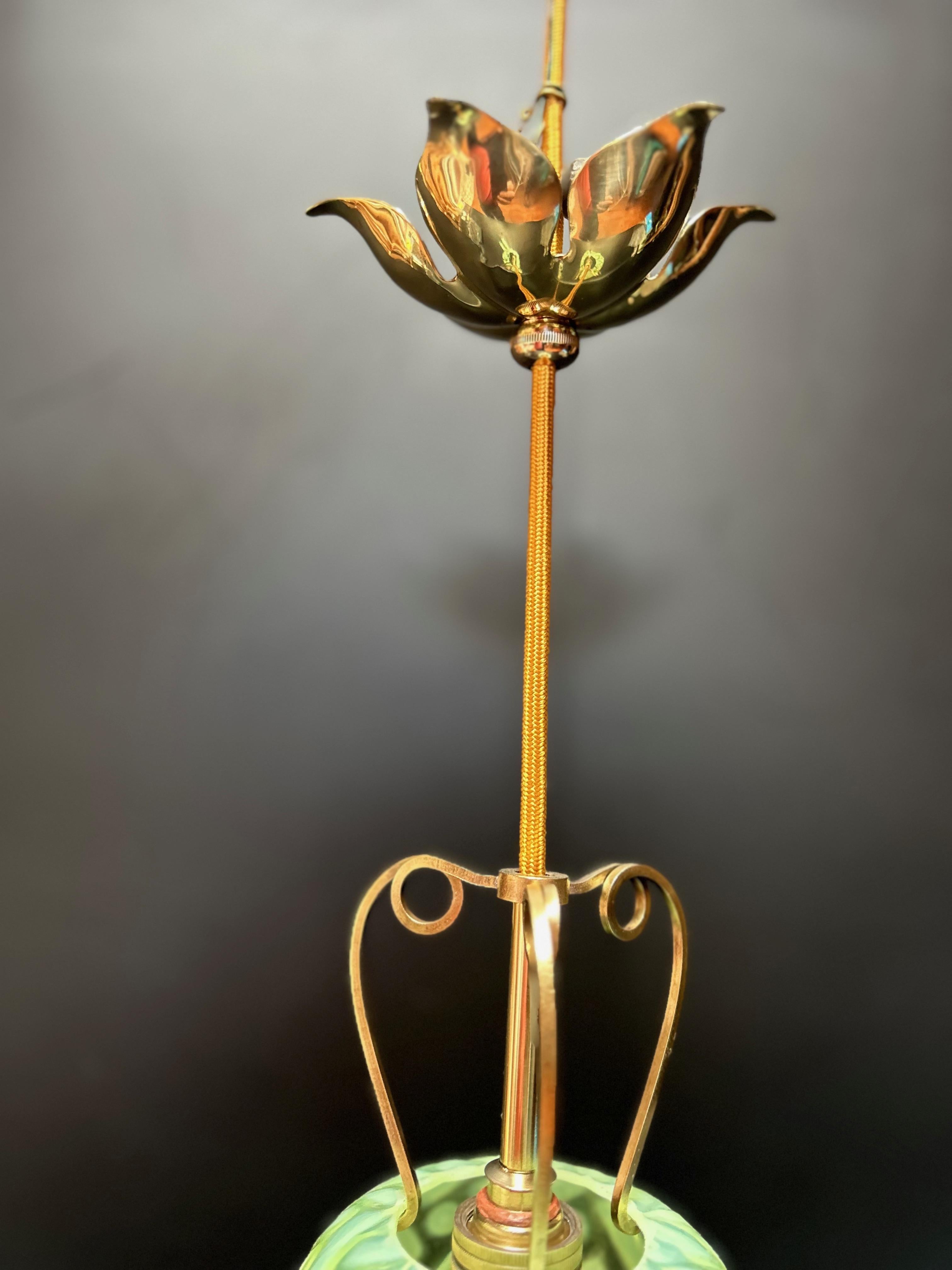 Was Benson And James Powell Art Nouveau Pendant Lamp 1