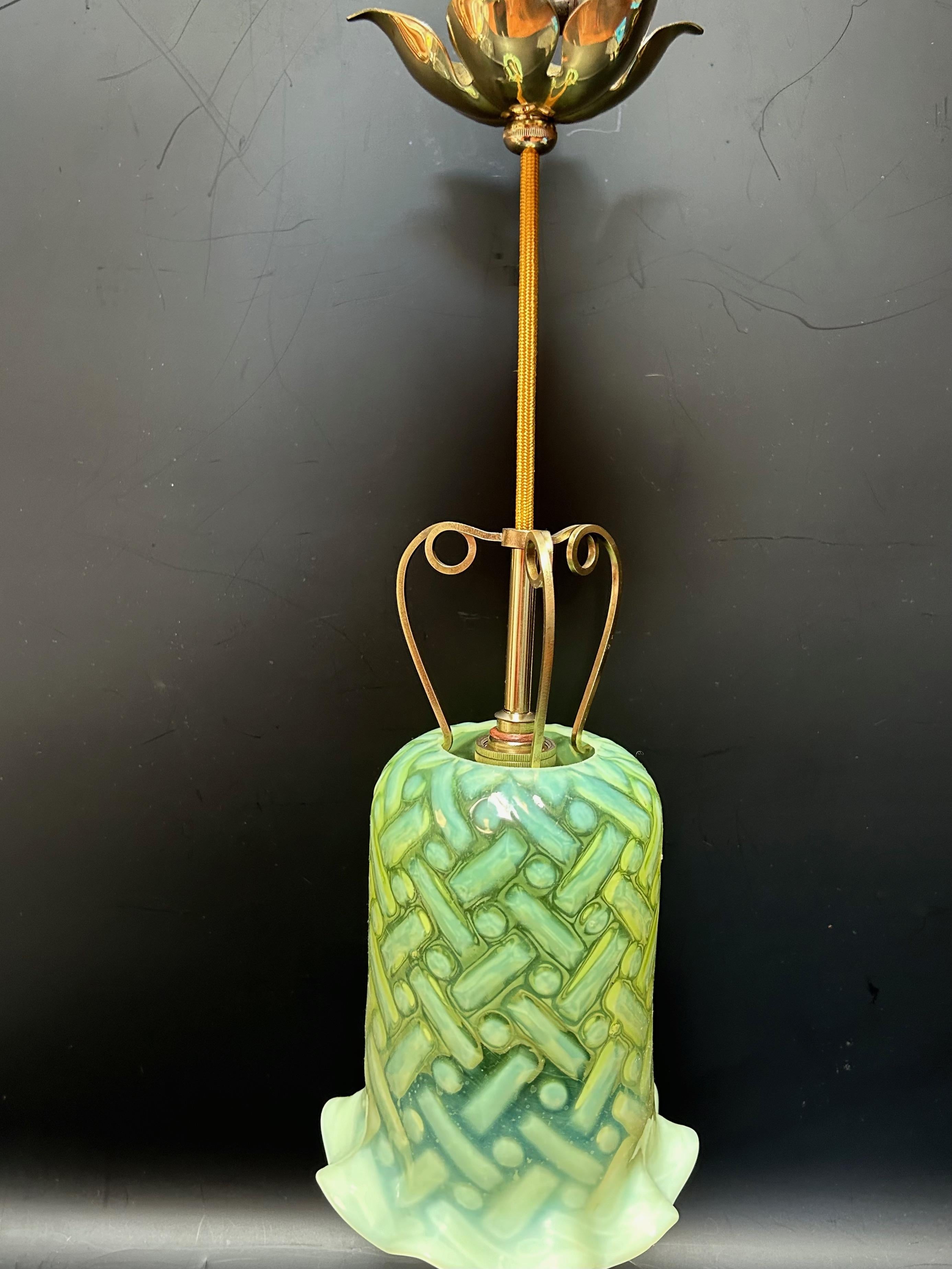 Was Benson And James Powell Art Nouveau Pendant Lamp 2