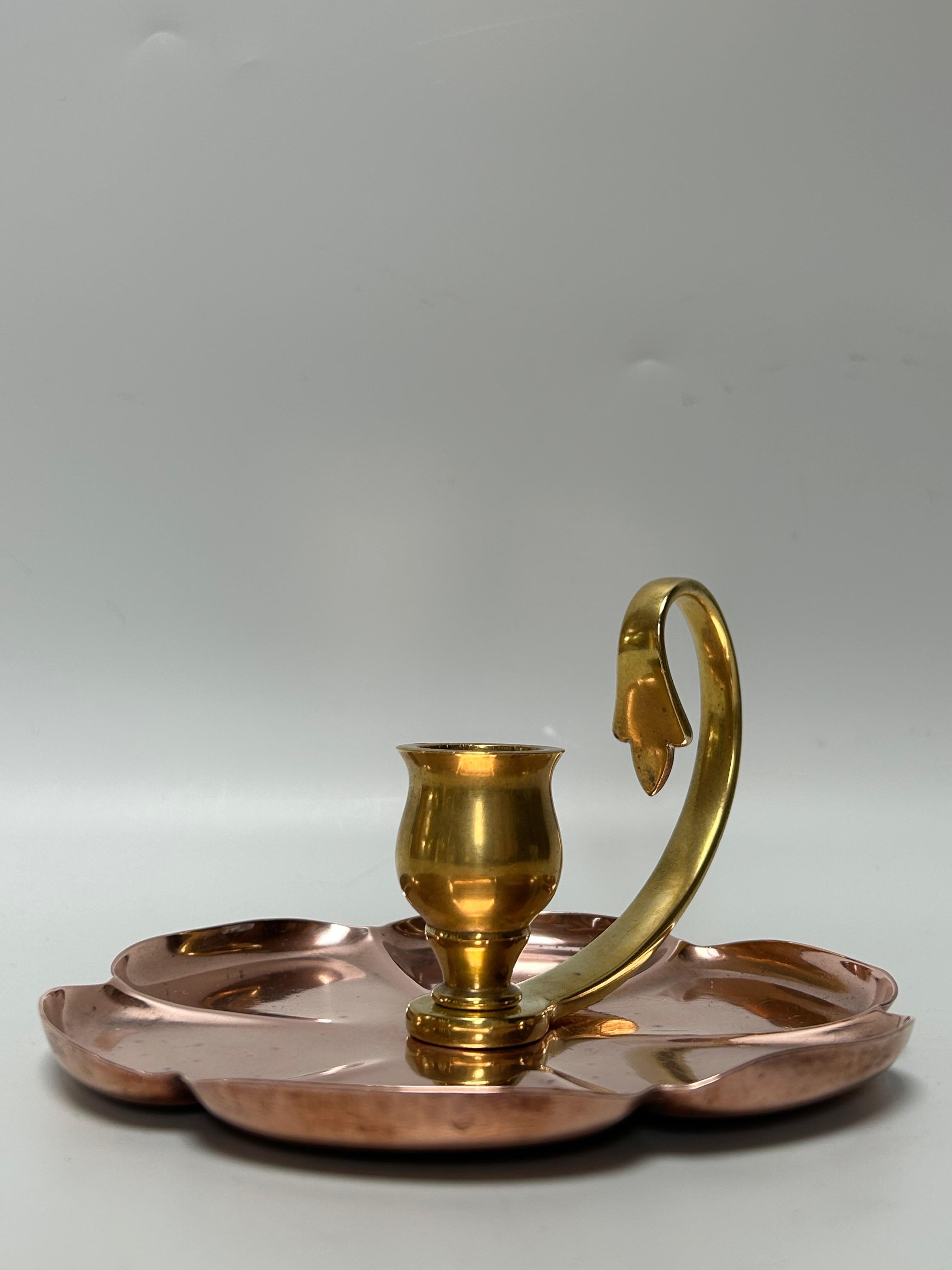 Bronze Was Benson Art Nouveau Candle Holder