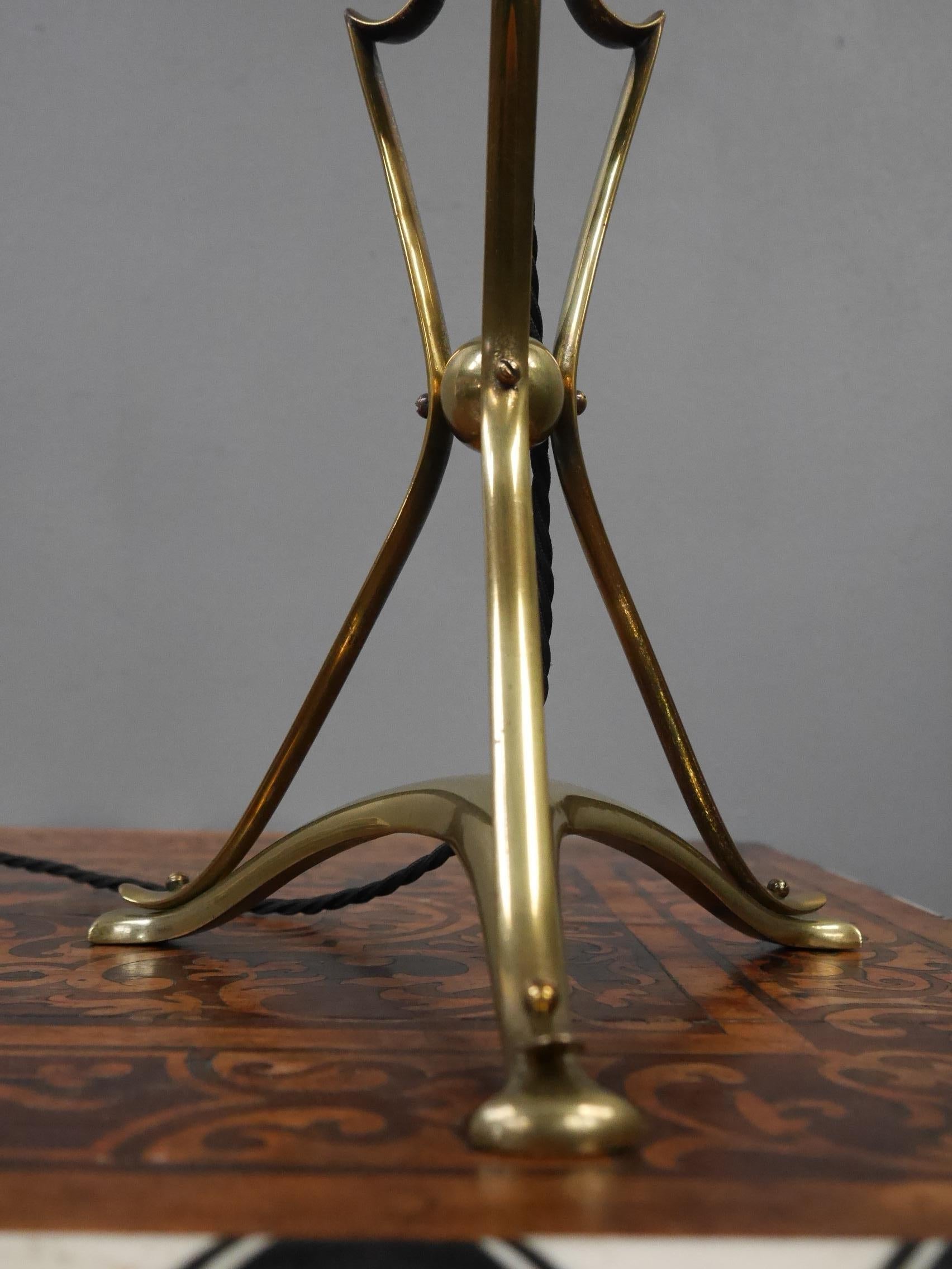 Early 20th Century WAS Benson Arts And Crafts Table Lamp c1900 For Sale
