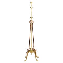 W.A.S. Benson Brass and Copper Standard Lamp