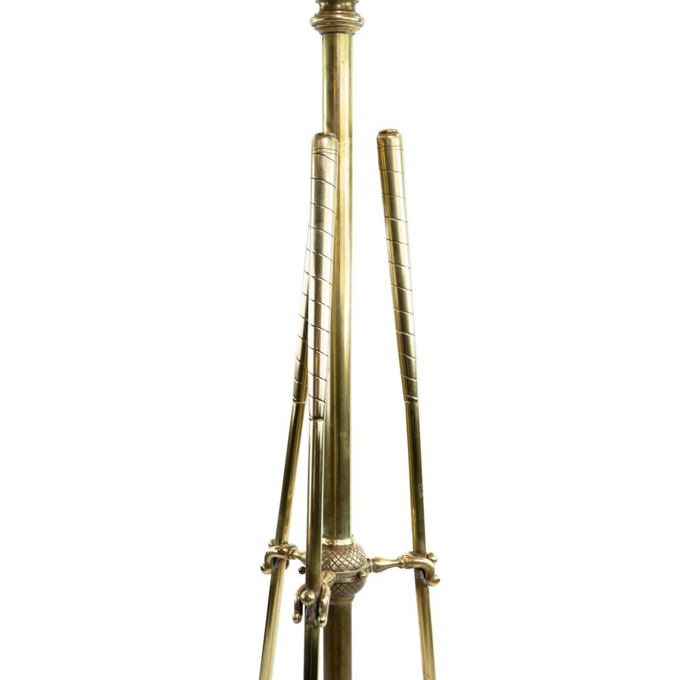 Arts and Crafts W.A.S. Benson Golf Club Floor Lamp For Sale