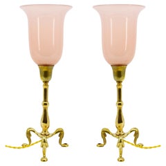 Paire de lampes de table ou appliques murales W.A.S Benson, 1900