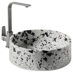 Wash Basin / Vessel Sink 'HUI' Made of Terrazzo 'White'