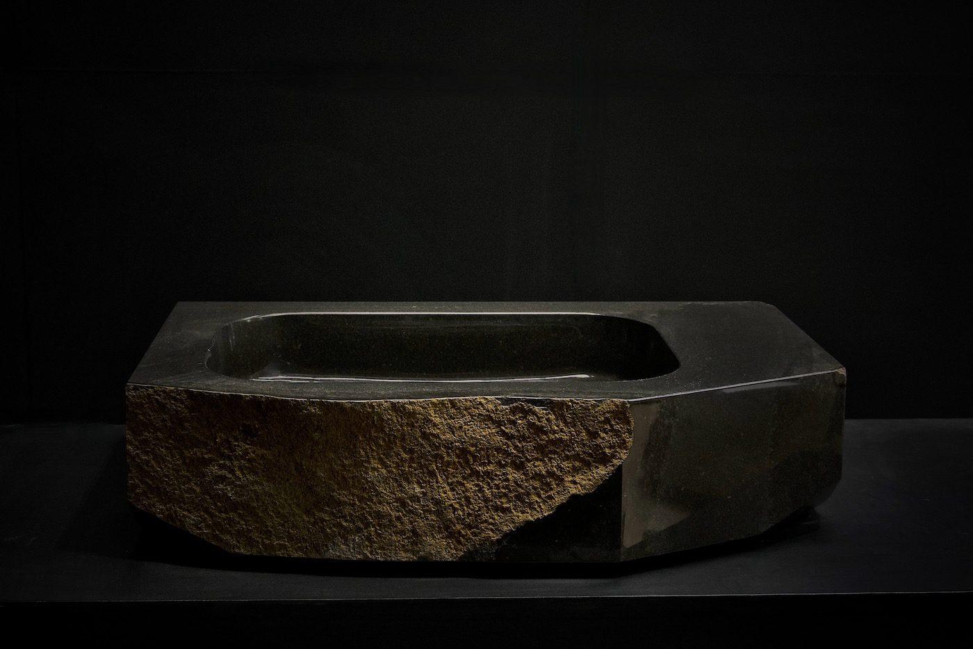 Washbasin S9 Sink by Okurayama
One Of A Kind.
Dimensions: D 42,5 x W 66 x H 14,7 cm.
Material: Daté Kan Stone.

Rich colors and patterns drawn by the work of the earth of over 20 million years.　This washbasin is made using multiple traditional