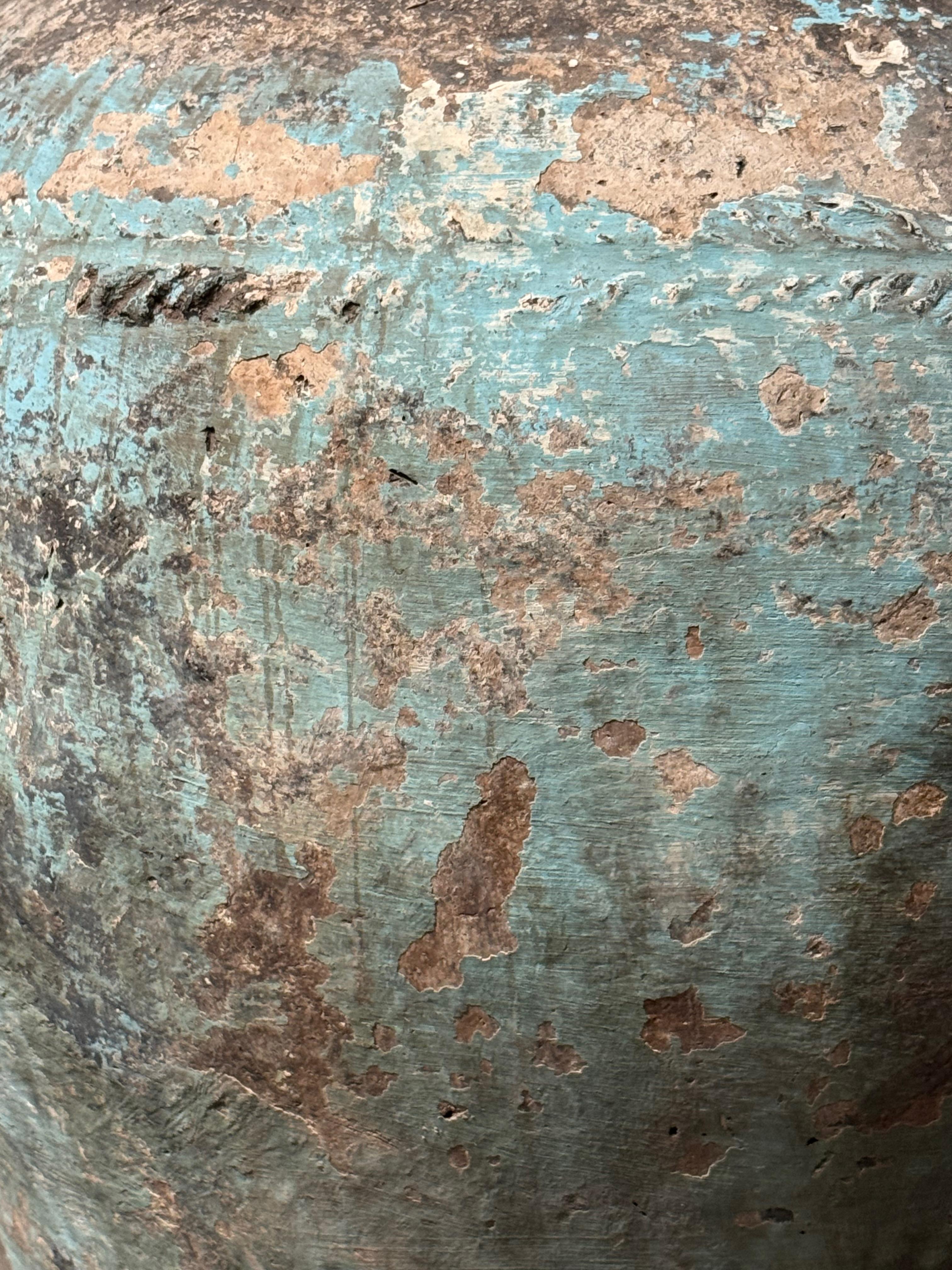 Ceramica Vaso d'acqua blu e bianco lavato, India, XIX secolo in vendita