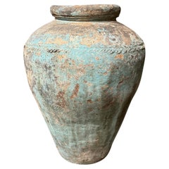 Washed Blue And White Extra Large Water Vessel, India, 19th Century