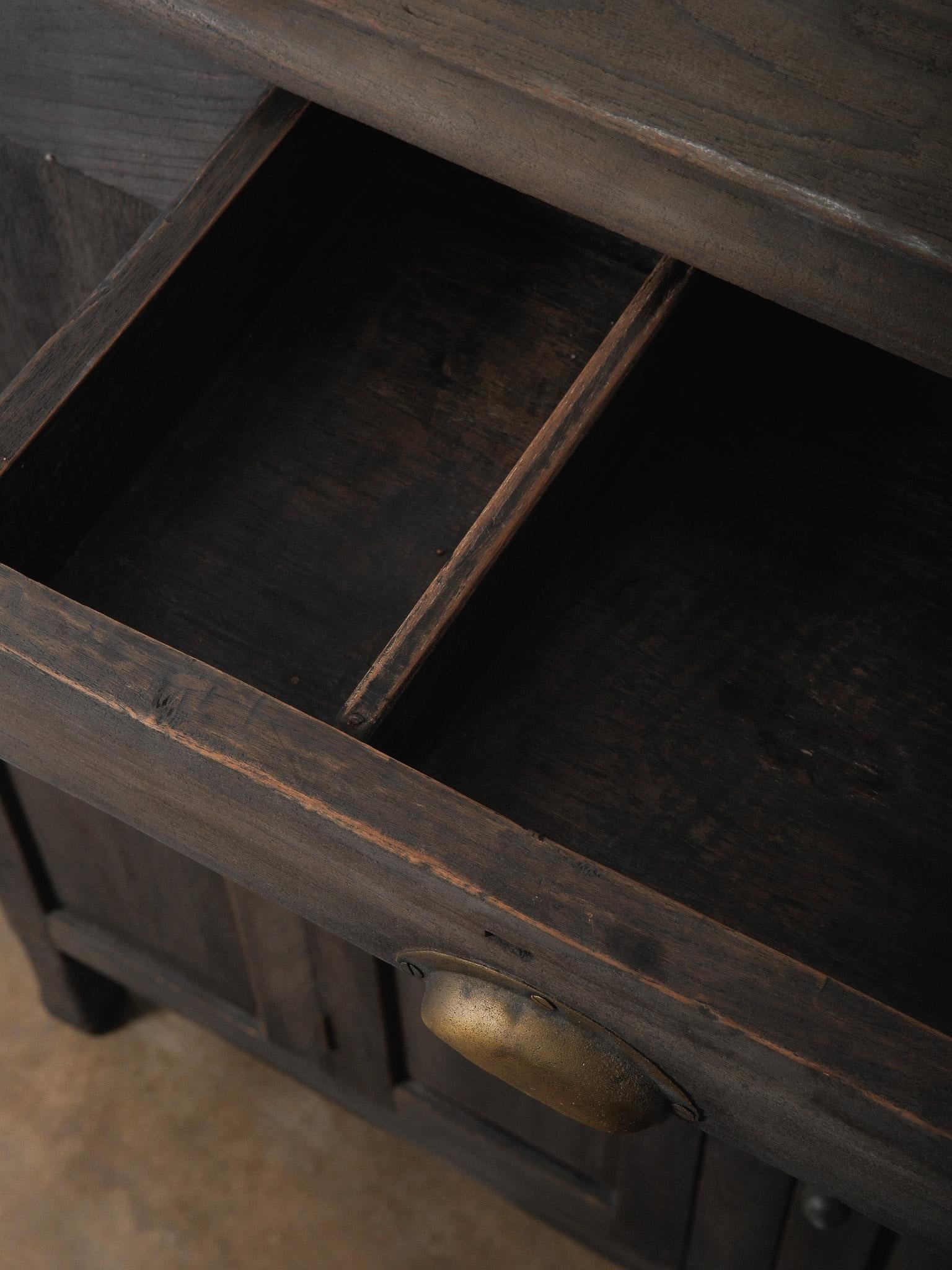 XX secolo Washed Charcoal Wooden Sideboard in vendita