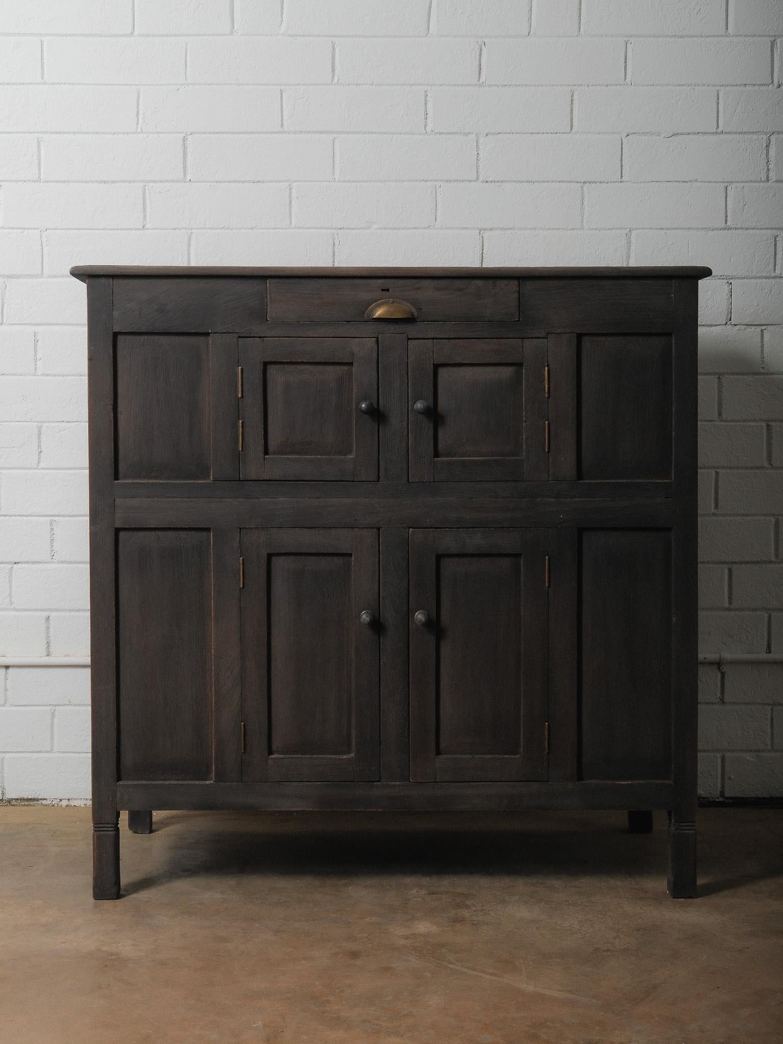 Ottone Washed Charcoal Wooden Sideboard in vendita