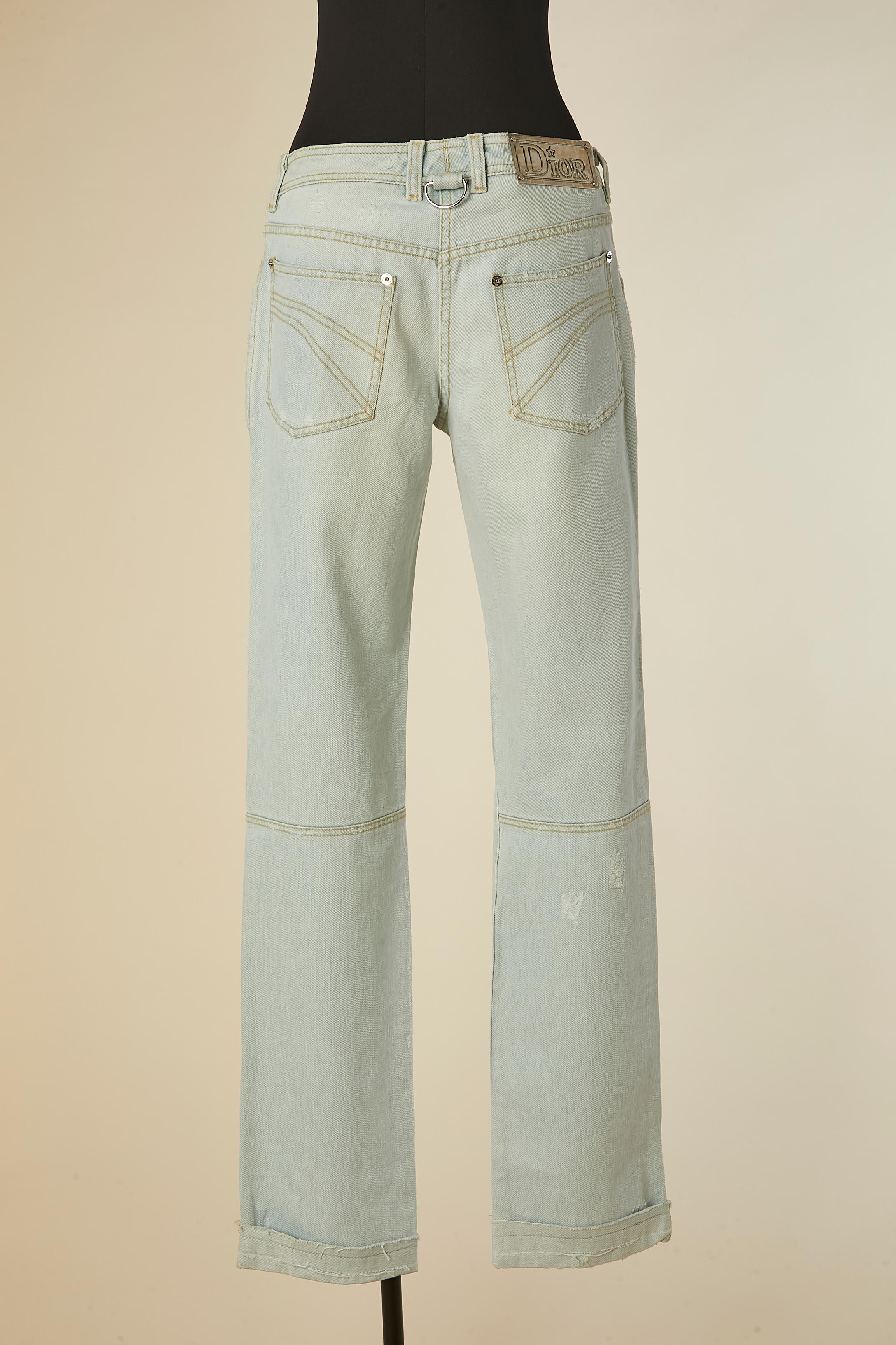 Jean en denim délavé CHRISTIAN DIOR en vente 3