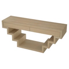 Washed Oak Console Table Design