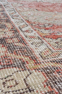 Washed Oushak with Diamond Central Motif