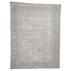 Washed Out Kerman Hand Knotted Pure Wool Oriental Rug