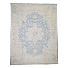 Washed Out Super Oushak Pure Wool Hand Knotted Oriental Rug