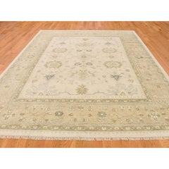 Washed Out Super Oushak Pure Wool Hand Knotted Rug
