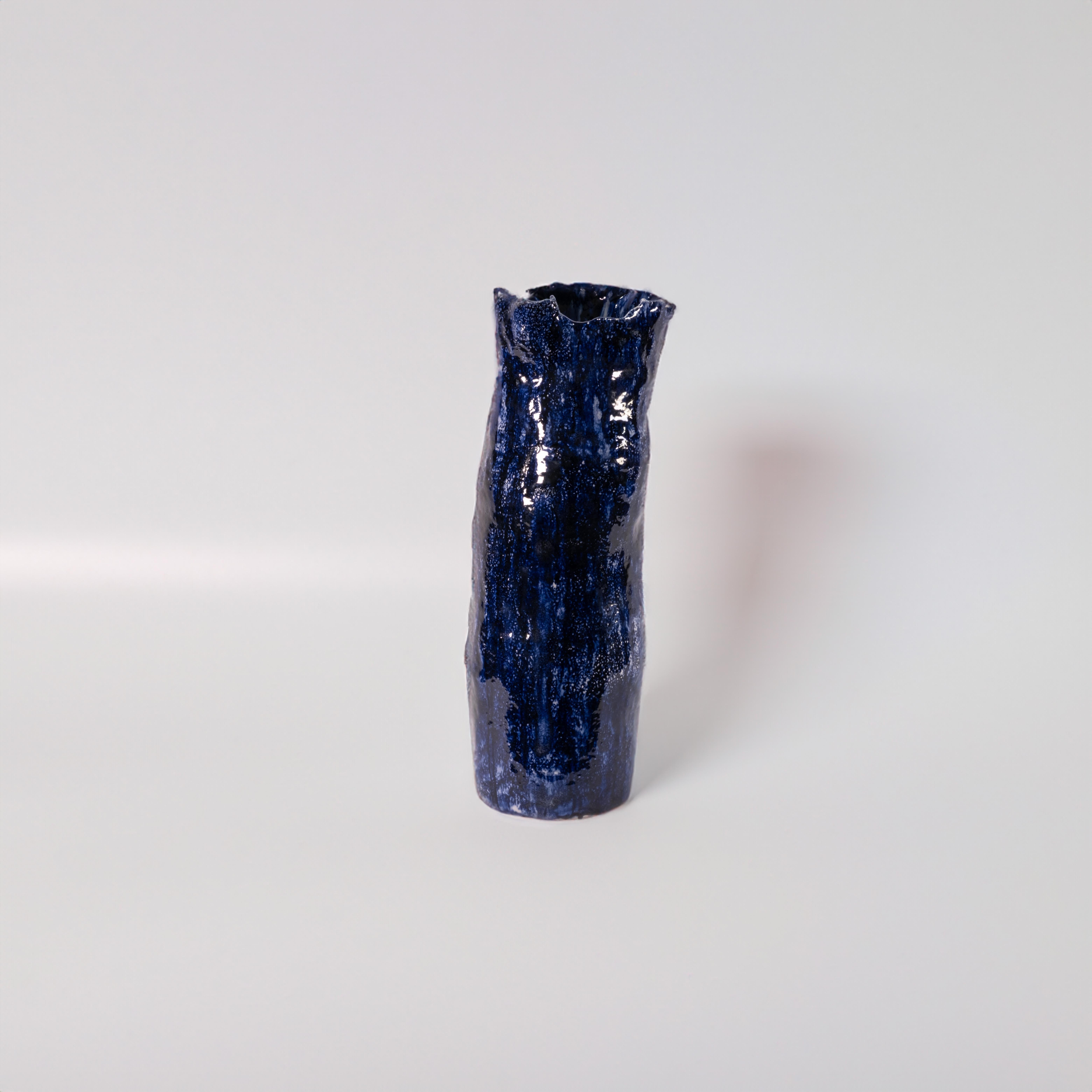 Modern Washed Textured Vase by Alex Muradian For Sale