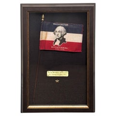 Bandiera da parata "Washington Bicentennial 1732-1932", stampata, CIRCA 1930