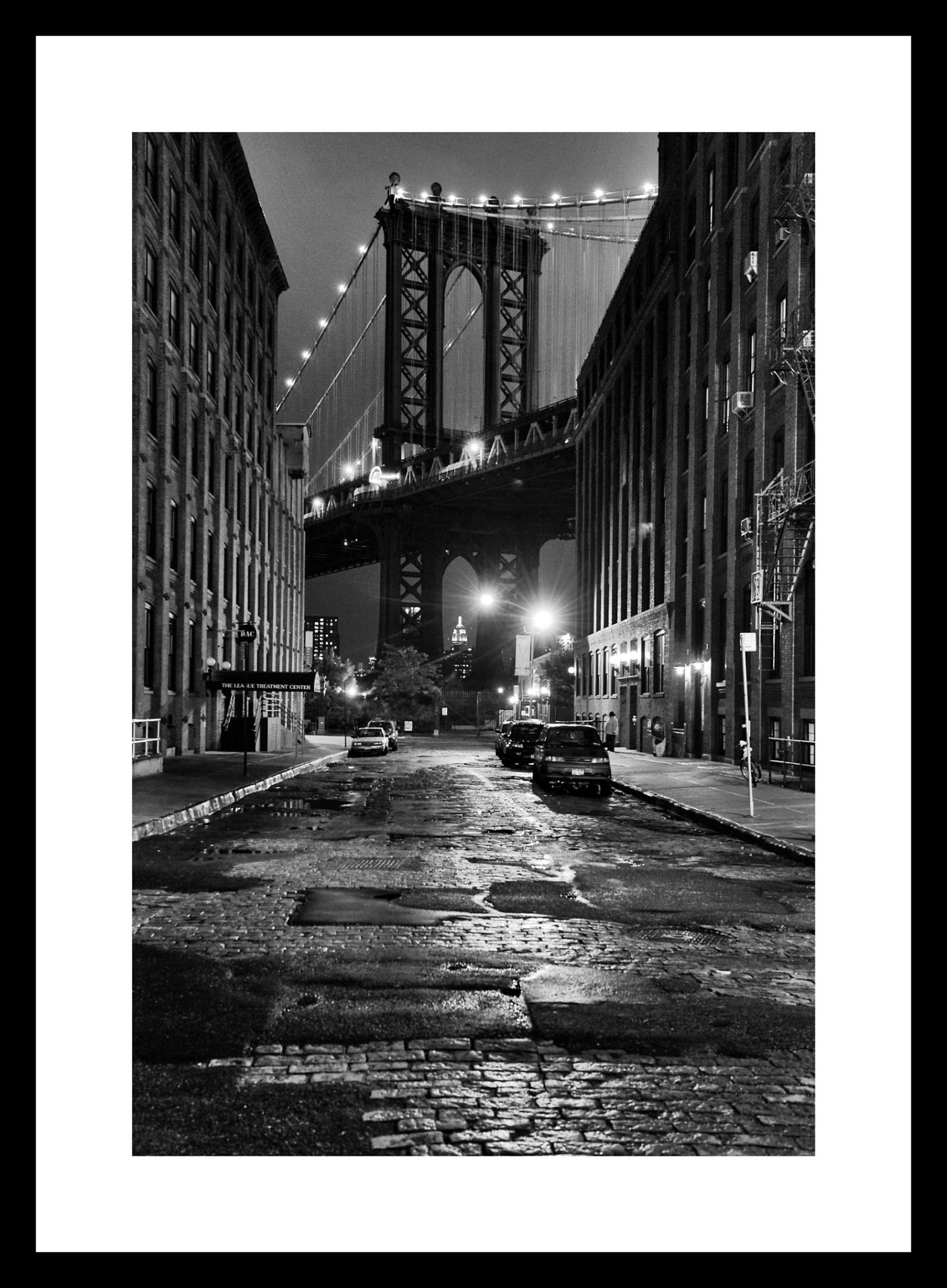 Washington Bridge New York:: Schwarz-Weiß-Kunstdruck:: von Rainer Martini (Sonstiges) im Angebot