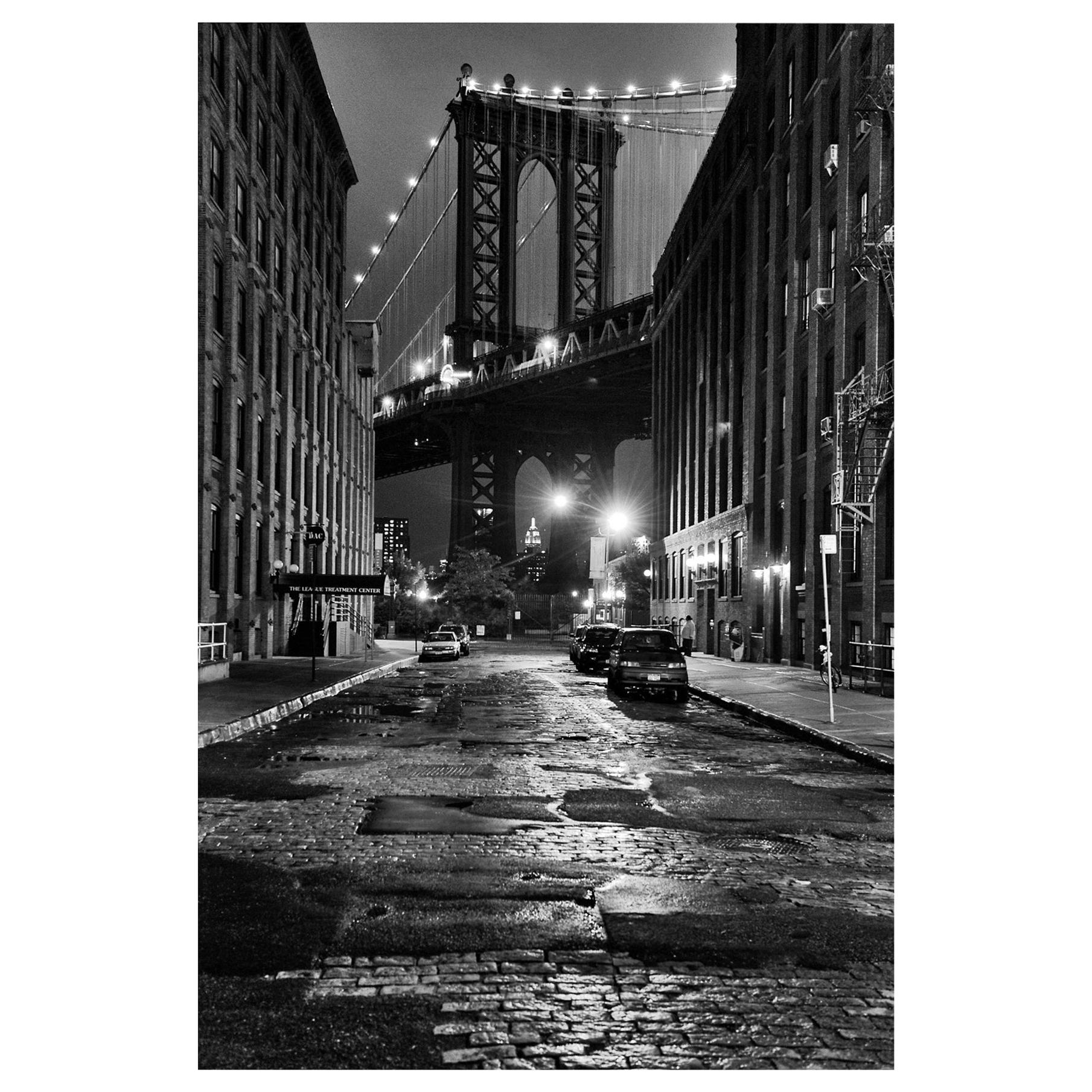 Washington Bridge New York:: Schwarz-Weiß-Kunstdruck:: von Rainer Martini