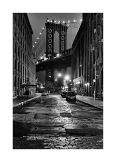 Washington Bridge New York, Black and White Fine Art Print, by Rainer Martini