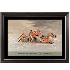 Used "Washington Crossing the Delaware" Embroidery with a Trapunto Needlework