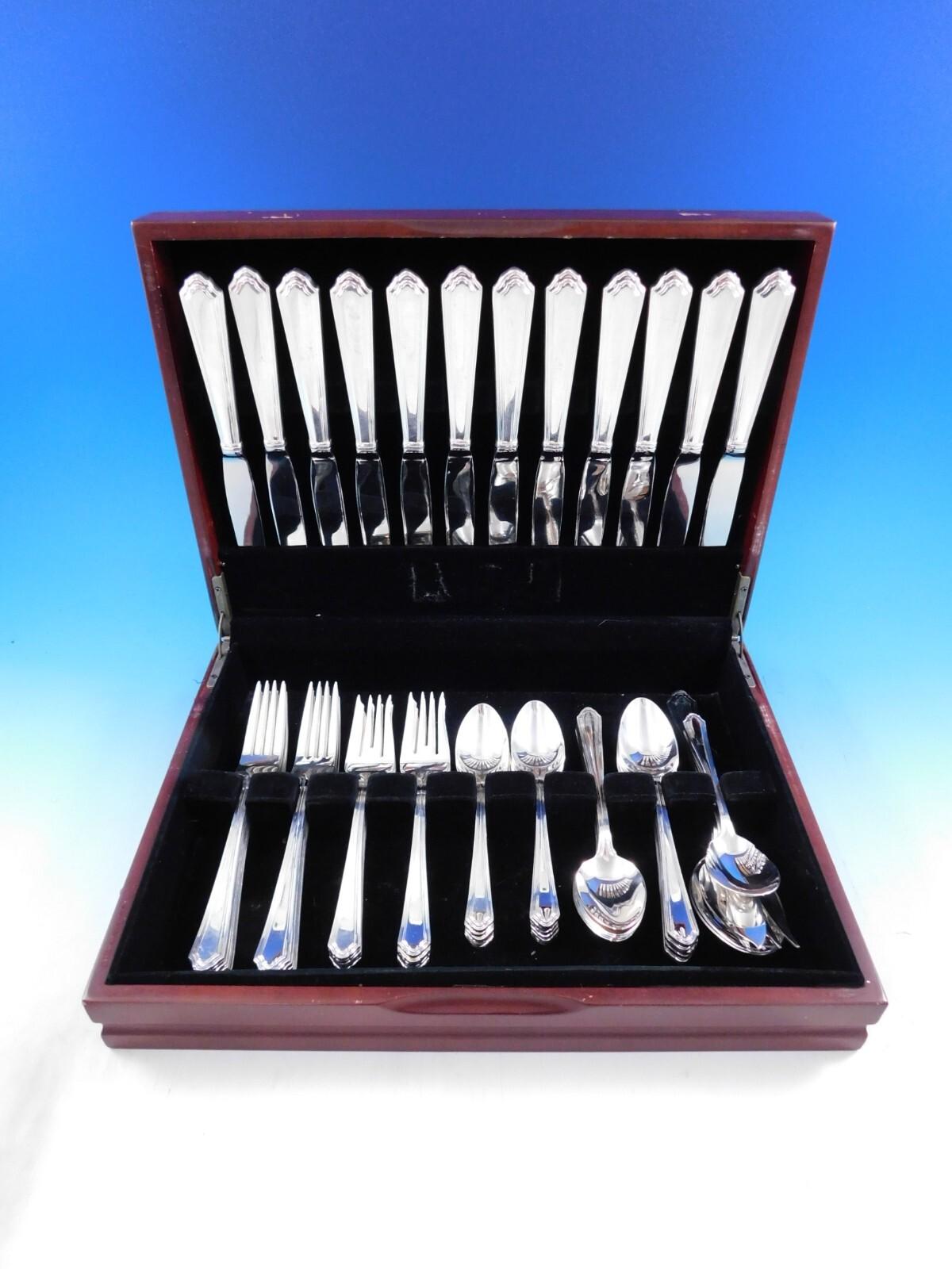 Washington Irving by Gorham Set di posate in silverplate per 12 persone Servizio 65 pezzi in vendita 2