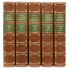 Washington IRVING. The Life of George Washington. ALL FIRST EDITIONS. 5 VOLUMES