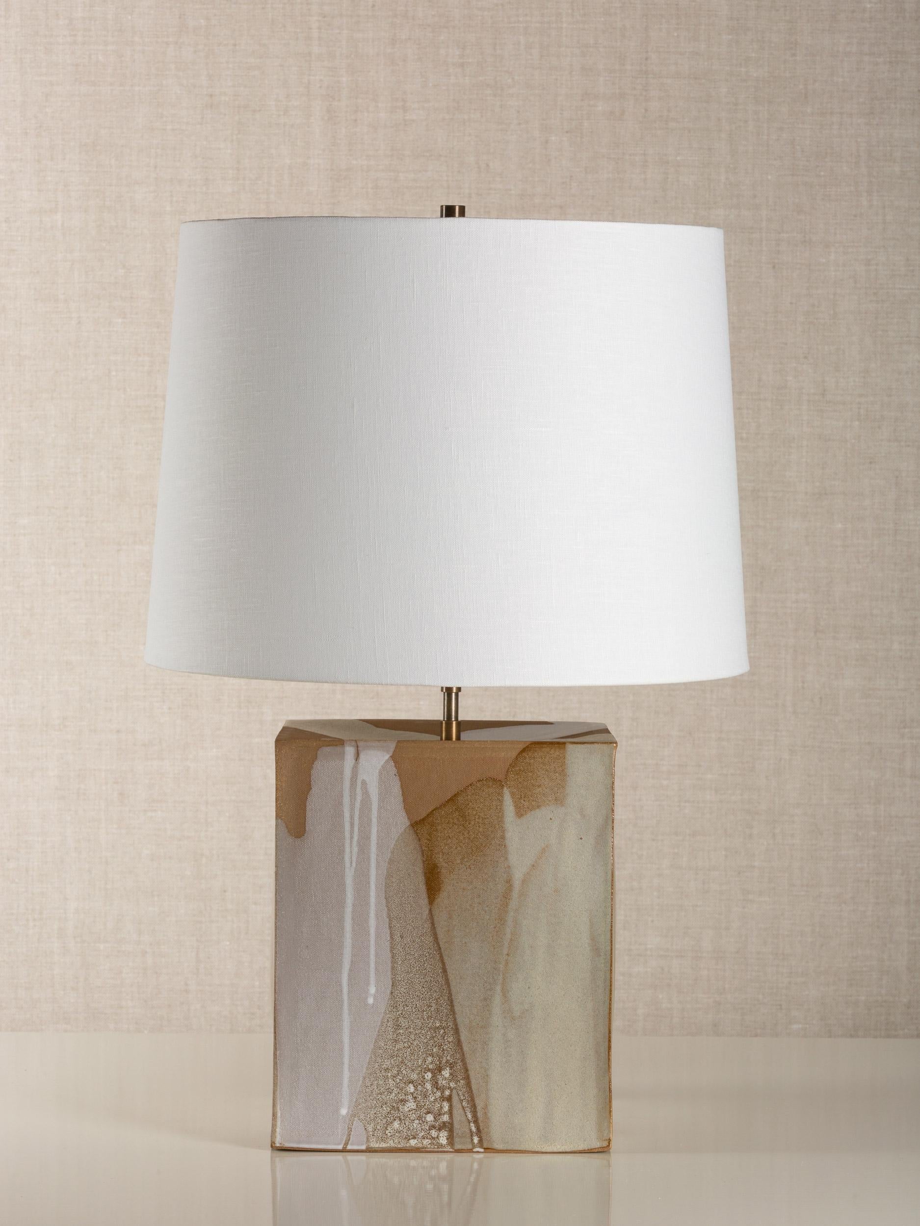 American Washington Lamp, Ceramic Sculptural Table Lamp by Dumais Made