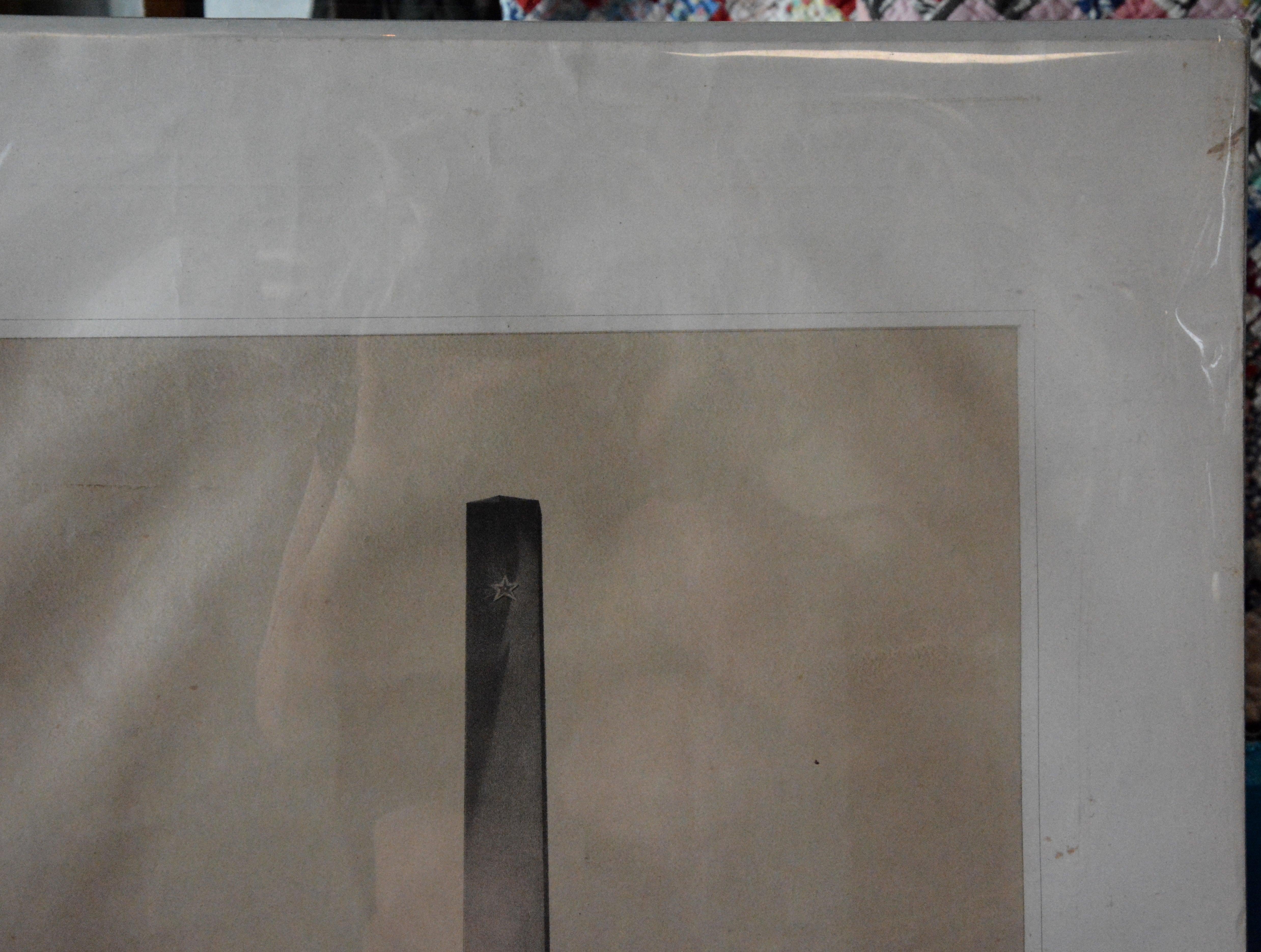 American Washington Monument Broadside Lithograph For Sale