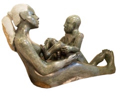 Escultura original en piedra shona "Tomando el sol", de Washington Msonza