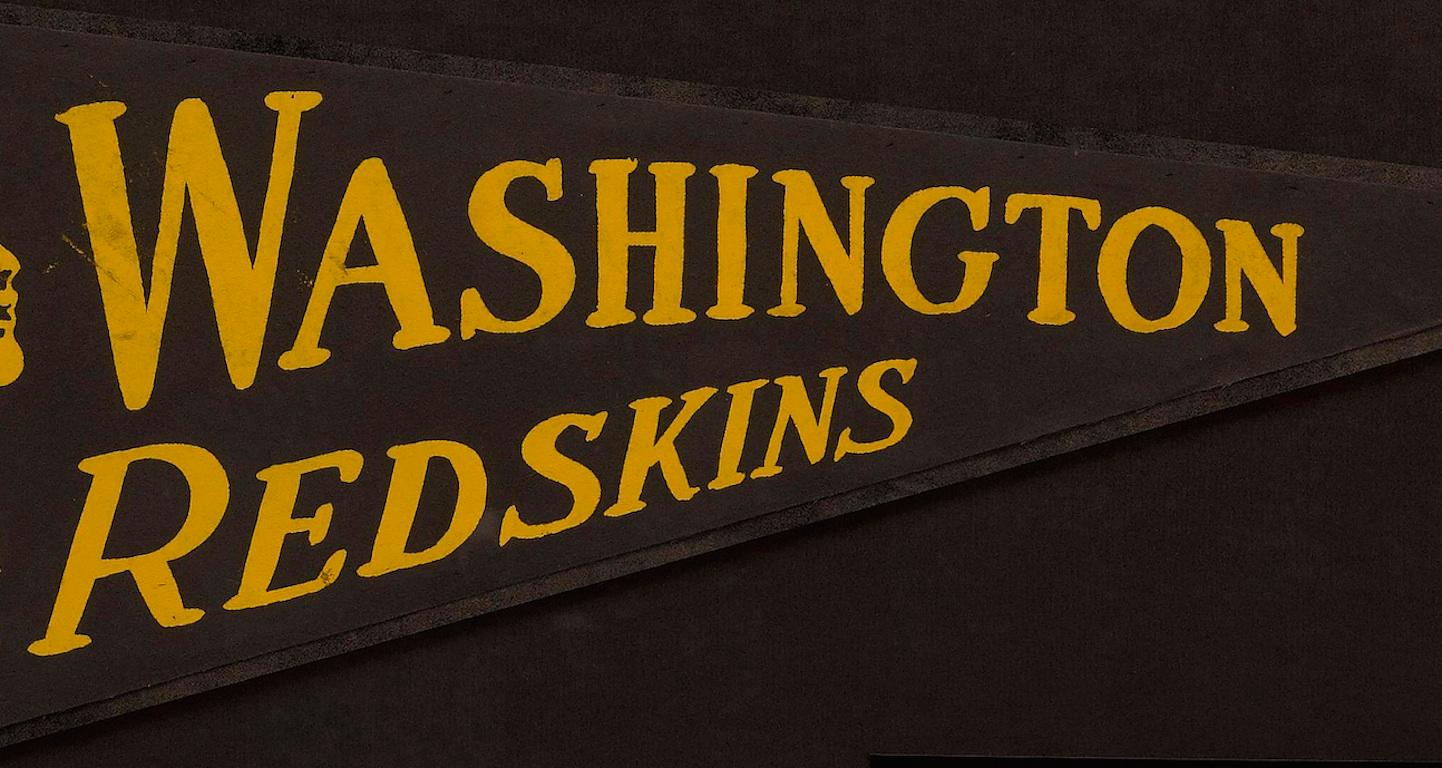 Washington Redskins Pennant, circa 1940 In Good Condition In Colorado Springs, CO