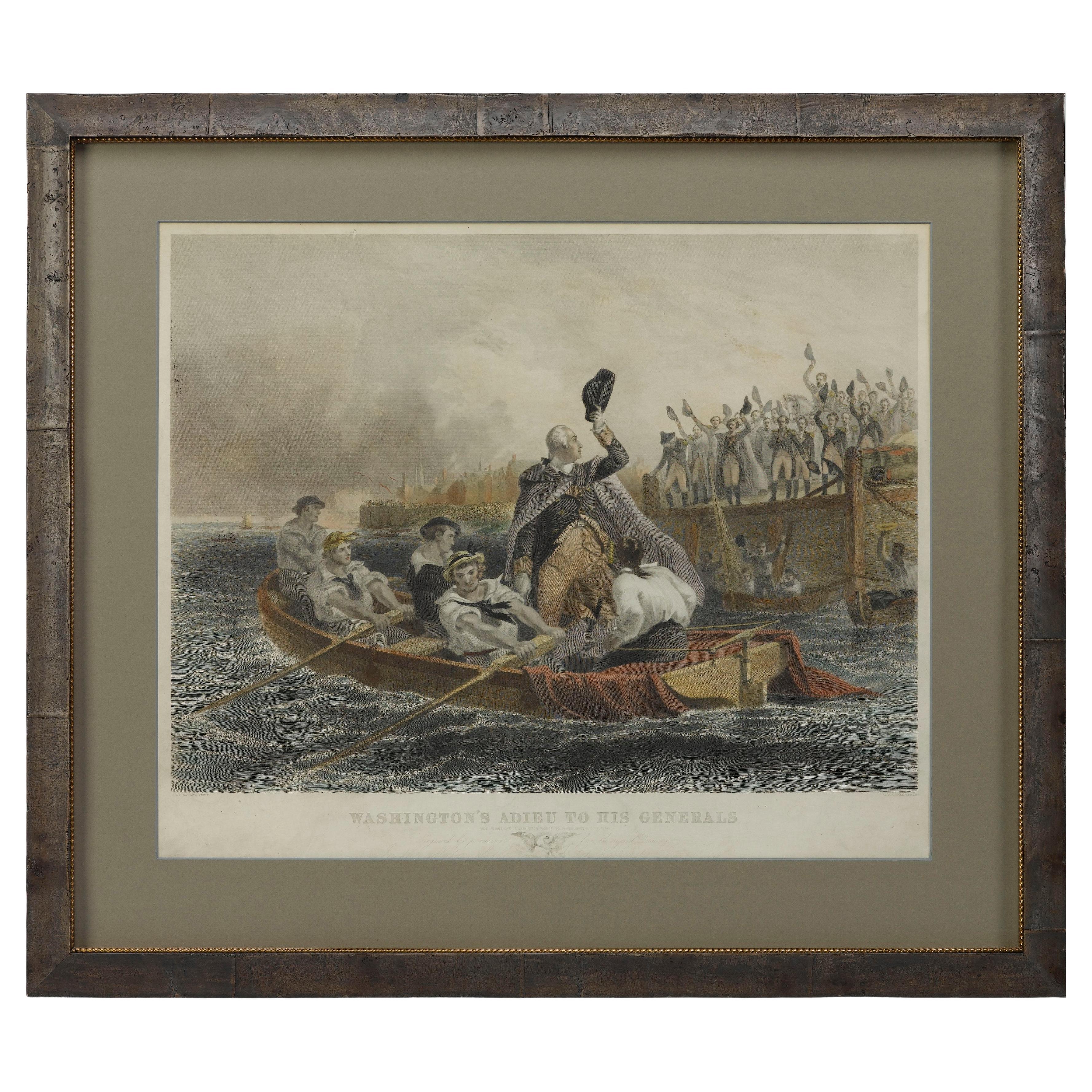"Washington's Adieu to His Generals" Engraving by George R. Hall, 1860
